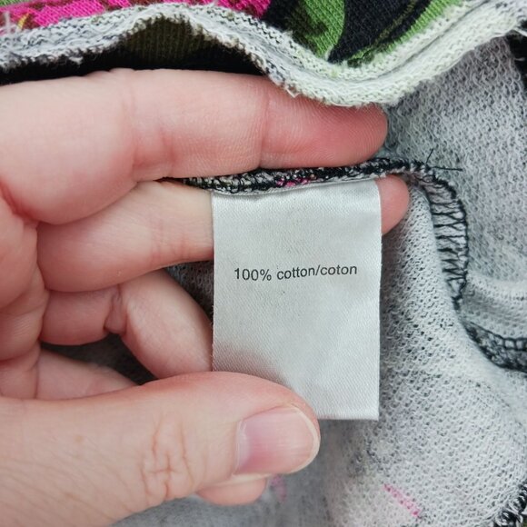 Pam & Gela Floral Print Crop Hoodie Sweatshirt Size Medium - Picture 9 of 12